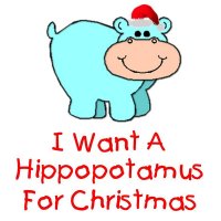 christmas hippo